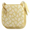4 GALETTES 38X38CM MICROFIBRE IMPRIMEE DIVANY JAUNE