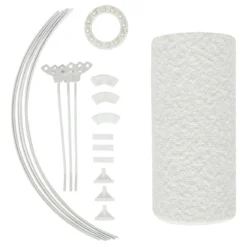 ABAT JOUR BOUCLETTE BELINE BLANC D.50CM