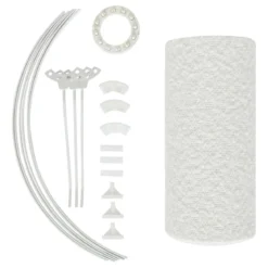 ABAT JOUR BOUCLETTE BELINE BLANC D.40CM