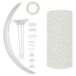 ABAT JOUR BOUCLETTE BELINE BLANC D.30CM
