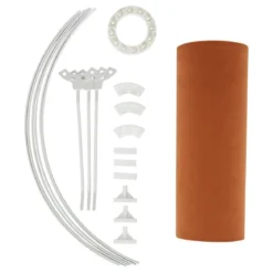 ABAT JOUR VELOURS BELINE TERRACOTTA D.40CM