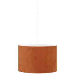 ABAT JOUR VELOURS BELINE TERRACOTTA D.30CM