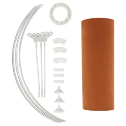 ABAT JOUR VELOURS BELINE TERRACOTTA D.30CM