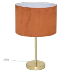 ABAT JOUR VELOURS BELINE TERRACOTTA D.30CM