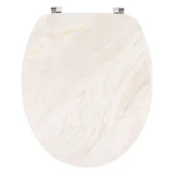 ABATTANT WC 18 POUCES 4 FACES IMPRIMEES FACON MARBRE BEIGE