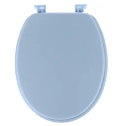 ABATTANT WC 18 POUCES ATTACHES PLASTIQUES BLEU CLAIR