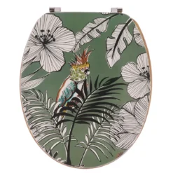 ABATTANT WC 18 POUCES COUVERCLE DESIGN IMPRIMEE JUNGLE KAKI