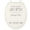 ABATTANT WC 18 POUCES DESIGN IMPRIME NEO RETRO BLANC