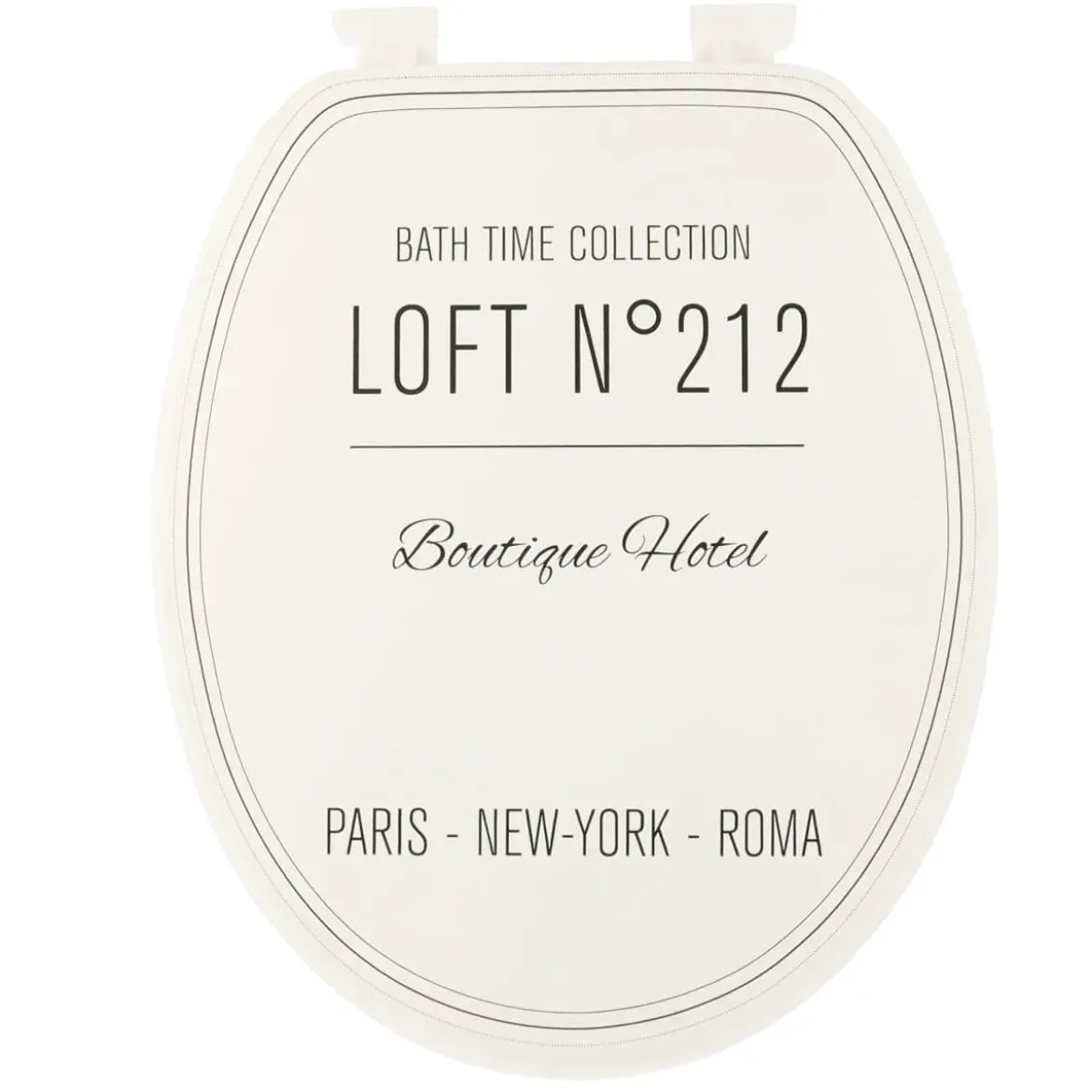 ABATTANT WC 18 POUCES DESIGN IMPRIME NEO RETRO BLANC