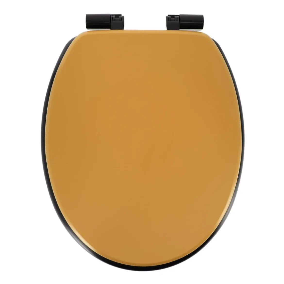 ABATTANT WC ASSISE NOIRE ATTACHES OCRE NOIR