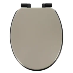 ABATTANT WC ASSISE NOIRE ATTACHES FICELLE NOIR
