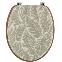ABATTANT WC BOIS 18 POUCES ATTACHES ACIER ACACIA MIMETISME