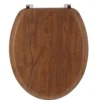 ABATTANT WC BOIS 18 POUCES ATTACHES ACIER ACACIA RUSTIQUE