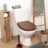 ABATTANT WC BOIS MOULE 18 POUCES FACON CHENE MARRON