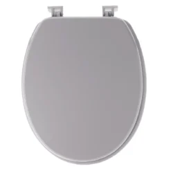 ABATTANT WC MDF 18 POUCES ATTACHES PLASTIQUES GRIS CLAIR