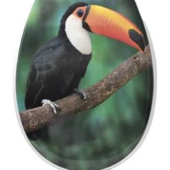 ABATTANT WC THERMODUR 18 POUCES FREIN DE CHUTE TOUCAN