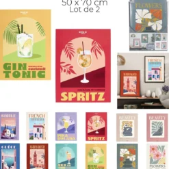 AFFICHE DECO X2 50X70CM