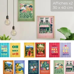 AFFICHE DECO X2 30X40CM DOLCE VITA