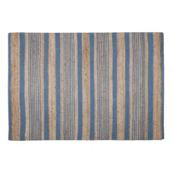 ALDABRA TAPIS 60X90CM BLEU JUTE