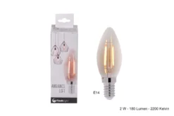 AMPOULE LED BOUGIE AMBREE E14 2W