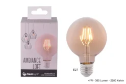 AMPOULE LED G95 AMBREE E27 4W