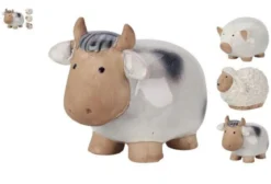 ANIMAUX DE LA FERME PORCELAINE 7X9X8CM