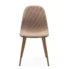 ANYA CHAISE BEIGE ET PIEDS BOIS