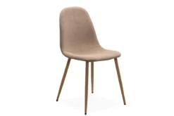 ANYA CHAISE BEIGE ET PIEDS BOIS