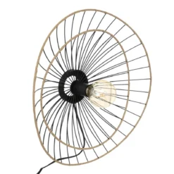 APPLIQUE METAL ALARA NOIR D.45CM