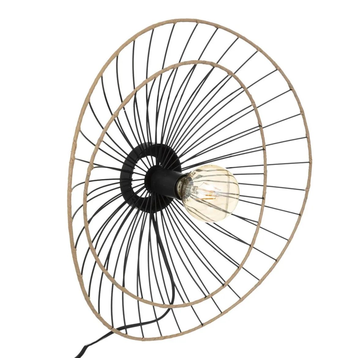 APPLIQUE METAL ALARA NOIR D.45CM