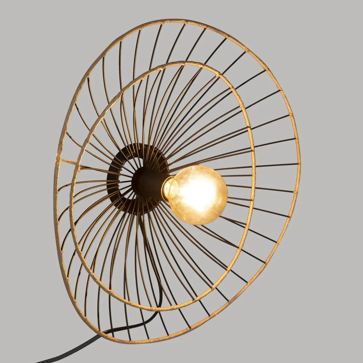 APPLIQUE METAL ALARA NOIR D.45CM