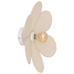 APPLIQUE PETALE LIN NAYA BEIGE D.40CM
