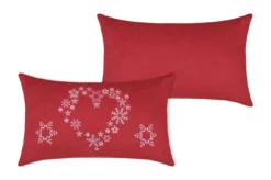 ARLY COUSSIN 30X50CM ROUGE LAINE
