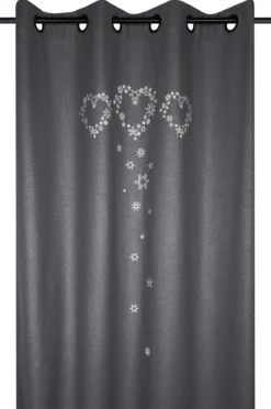 ARLY RIDEAU 135X260CM OEIL GRIS LAINE