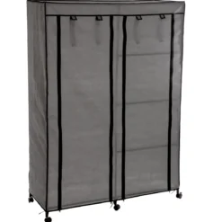 ARMOIRE SUR ROULETTES 1 PENDERIE 5 ETAGERES