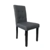 ASHLYN CHAISE TISSU GRIS FONCE