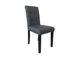 ASHLYN CHAISE TISSU GRIS FONCE