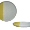 ASSIETTE A DESSERT GEO 21CM JAUNE GRES