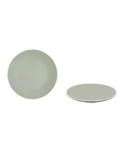 ASSIETTE A DESSERT PASTEL 19.5CM VERT GRES