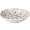 ASSIETTE A SOUPE GRES DECOREE FORME COUPE GAZELLE BLACK 20CM