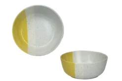 ASSIETTE CREUSE GEO 16CM JAUNE GRES