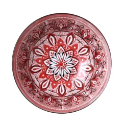 ASSIETTE CREUSE JAIPUR ROUGE D.20CM