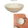 ASSIETTE CREUSE SAHARA BEIGE 18.5CM