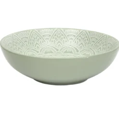 ASSIETTE CREUSE SAHARA VERT 18.5CM