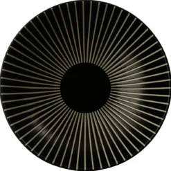 ASSIETTE CREUSE SUN NOIR 19CM