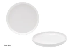 ASSIETTE DESSERT BLANCHE PLANE 20CM PORCELAINE