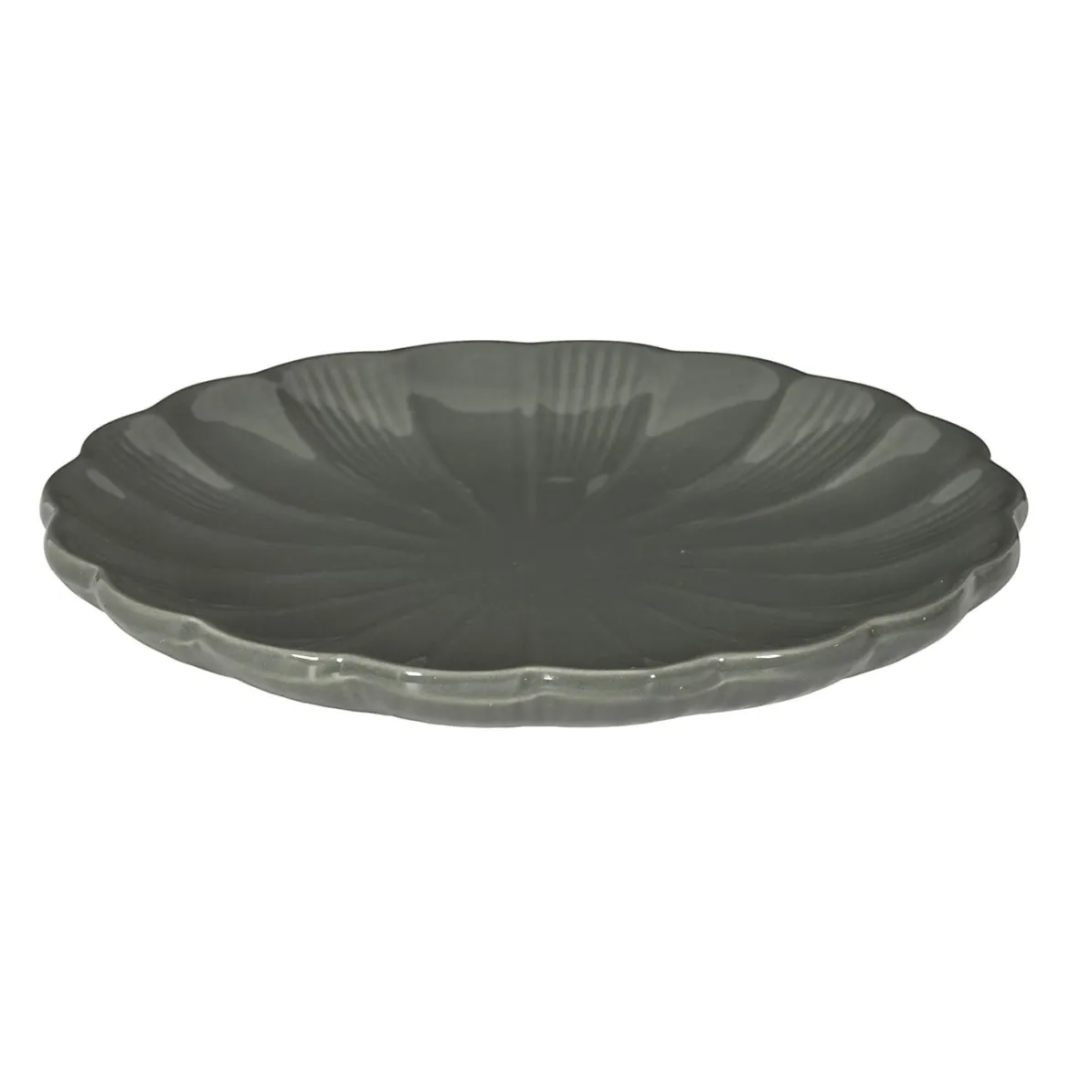 ASSIETTE DESSERT CALISTA GRIS D20CM