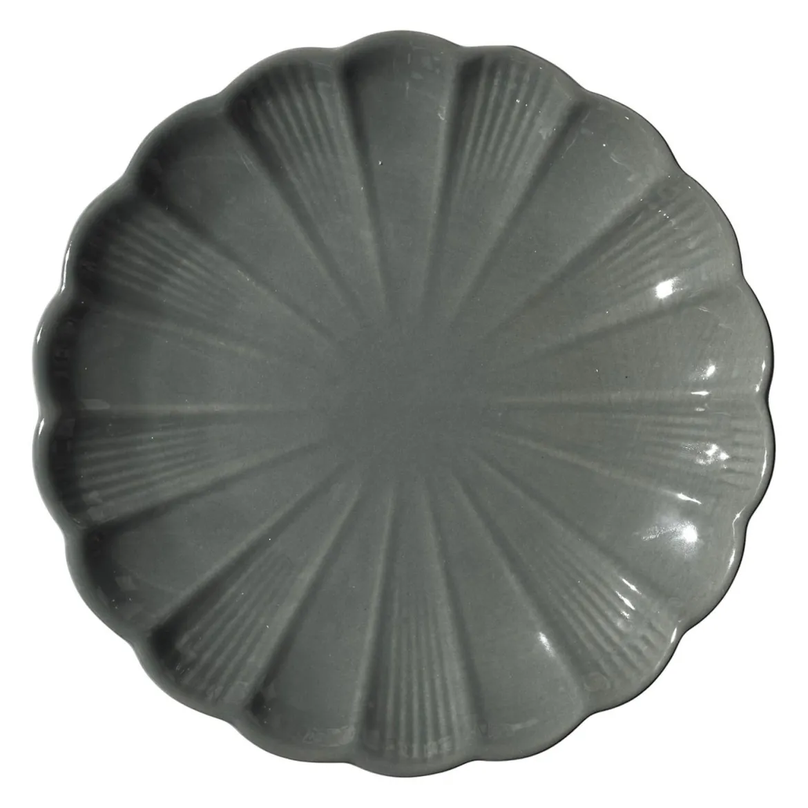 ASSIETTE DESSERT CALISTA GRIS D20CM