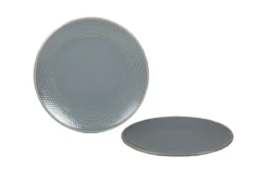 ASSIETTE DESSERT 19.5CM DOTS GRIS GRES