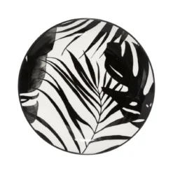 ASSIETTE DESSERT PALME NOIR 19CM